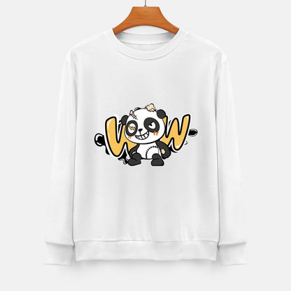 Front Patterned Long Sleeve TopCrew Neck Modern