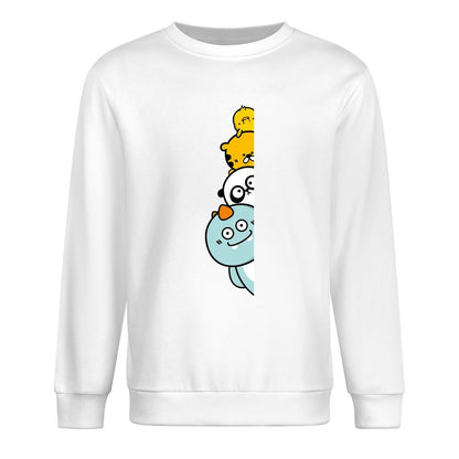 Front Patterned Long Sleeve TopFitted Basic