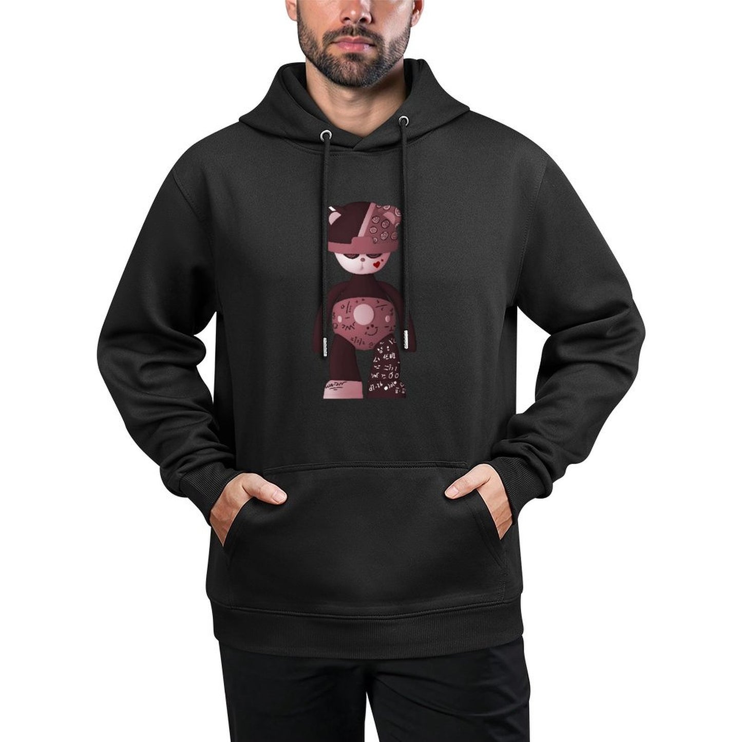 IPIB 250g Hooded Pocket Sweatshirt Front GraphicMen's Hooded  Sweatshirt6000107-4