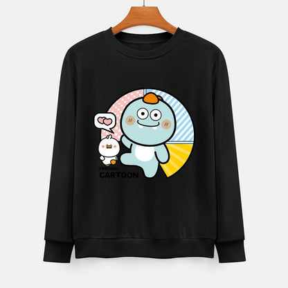  Front Patterned Long Sleeve TopPromotional Fade-Proof