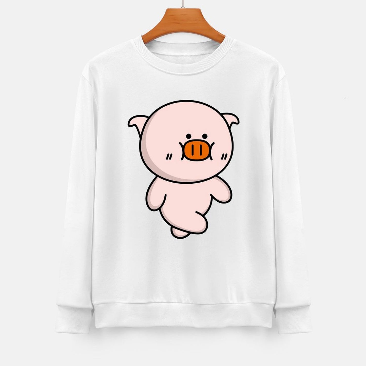 Front Patterned Long Sleeve TopFitted SoftFeel