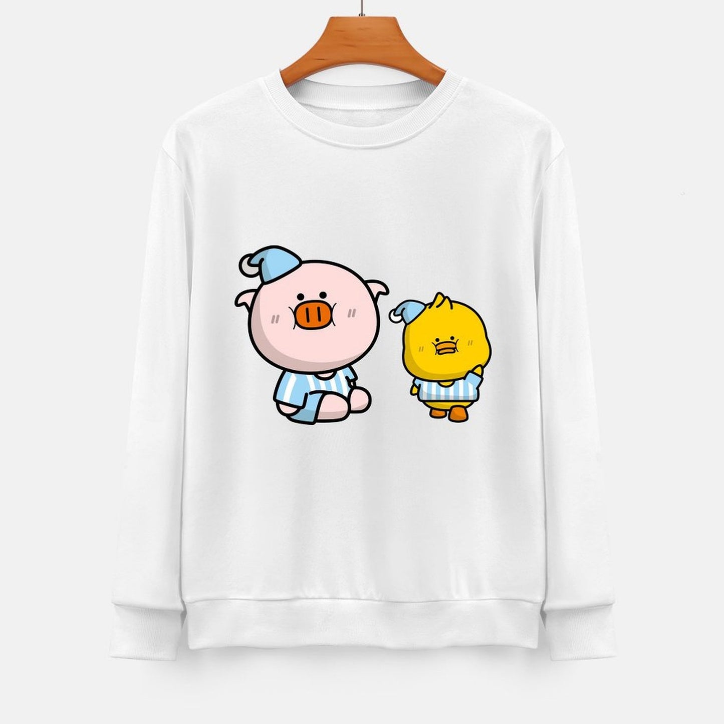 Front Patterned Long Sleeve TopOversized TimelessStyle