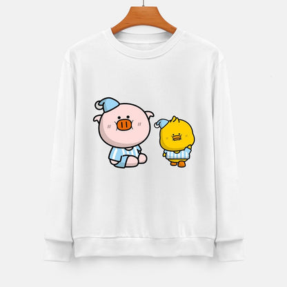 Front Patterned Long Sleeve TopOversized TimelessStyle