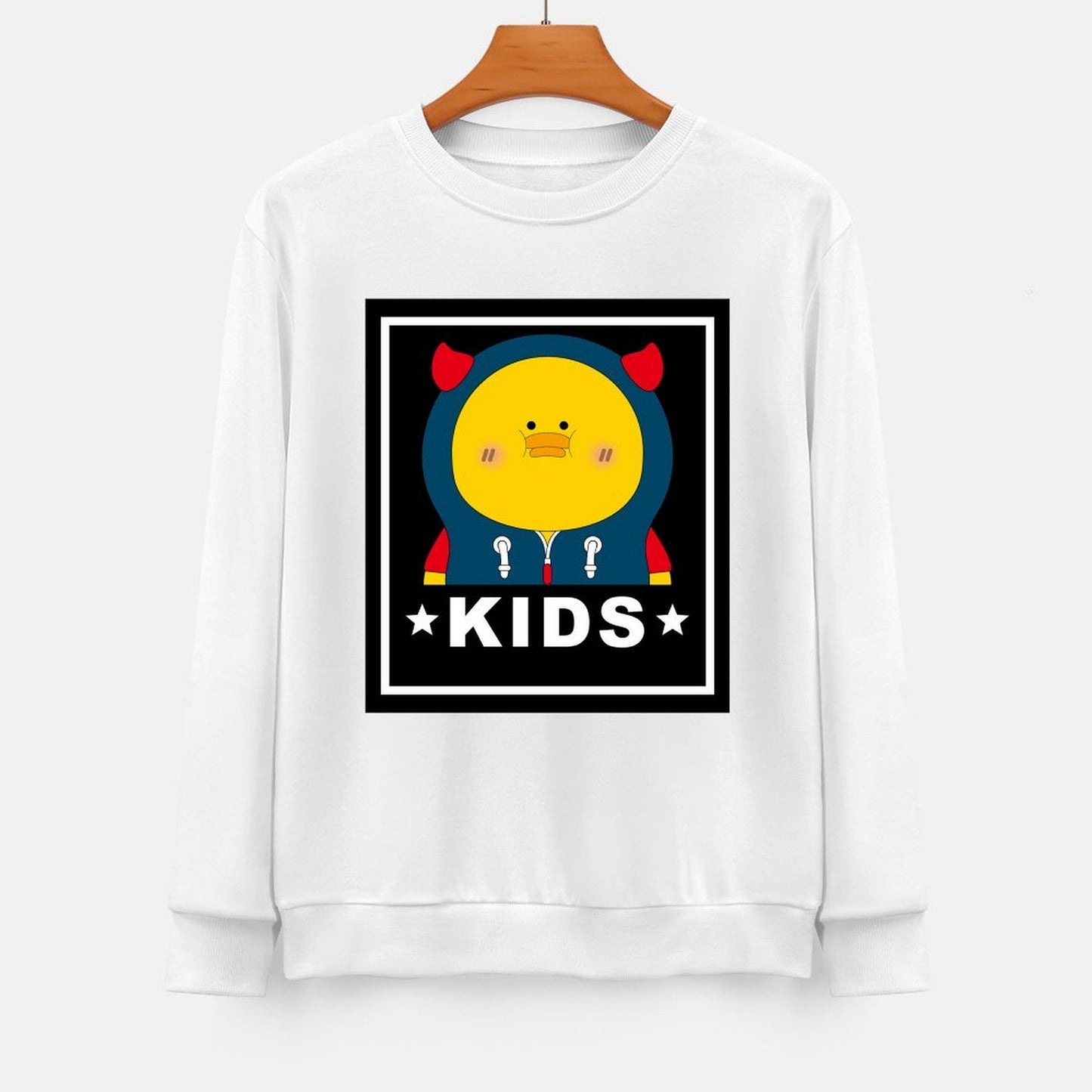 Front Patterned Long Sleeve TopNatural Regular