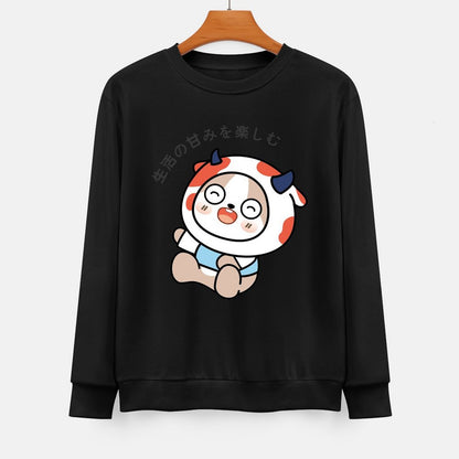  Front Patterned Long Sleeve TopNeat LooseFit