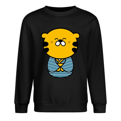 Front Patterned Long Sleeve Top100% Cotton Tear-Resistant