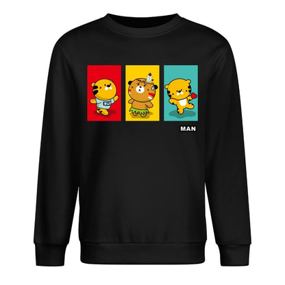 Front Patterned Long Sleeve TopSmooth Feel Edition