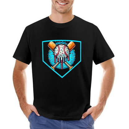 Inkmay Casual  Cotton T-shirt Back The Blue Police Support Design Unisex T-shirtNatural Indoor T-Shirt