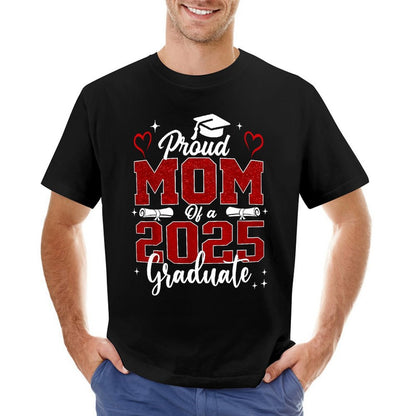 Inkmay Casual  Cotton T-shirt Bold Red Text Mom Two Thousand Unisex T-shirtLogo-Ready Slim Fit T-Shirt