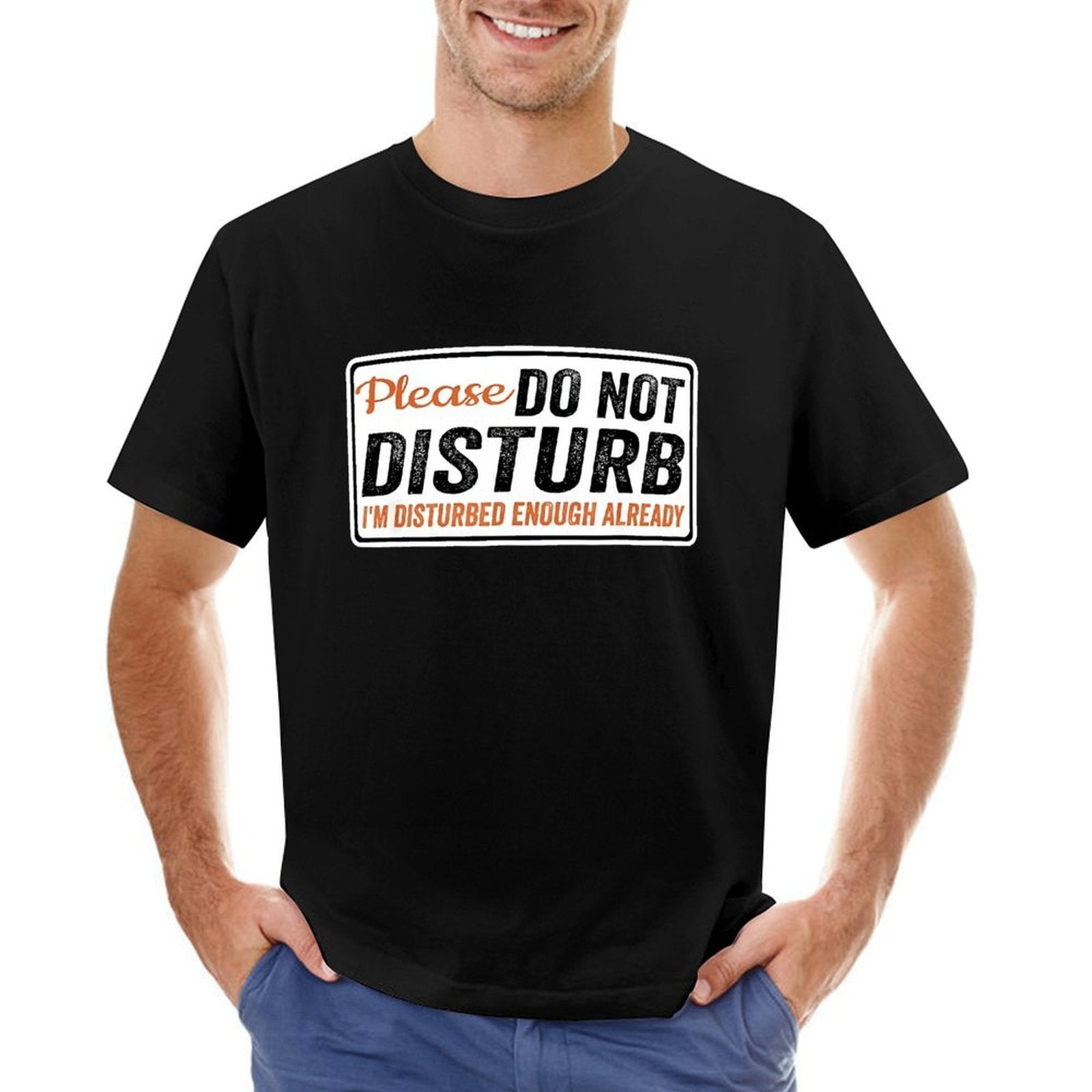 Inkmay Casual  Cotton T-shirt Please Do Not Disturb I Unisex T-shirtSimpleFit StreetFit T-Shirt