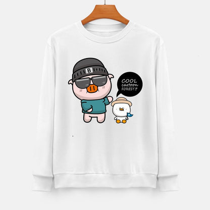 Front Patterned Long Sleeve TopBasic Vintage