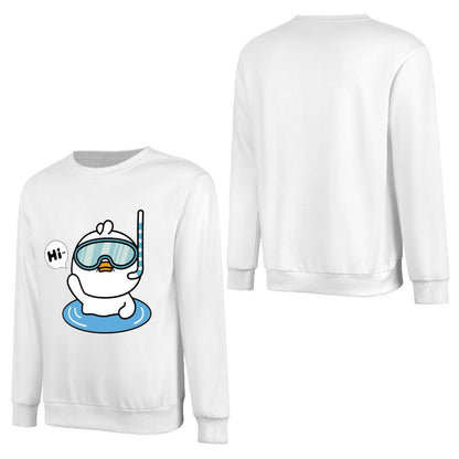 Front Patterned Long Sleeve TopRecycled Printing