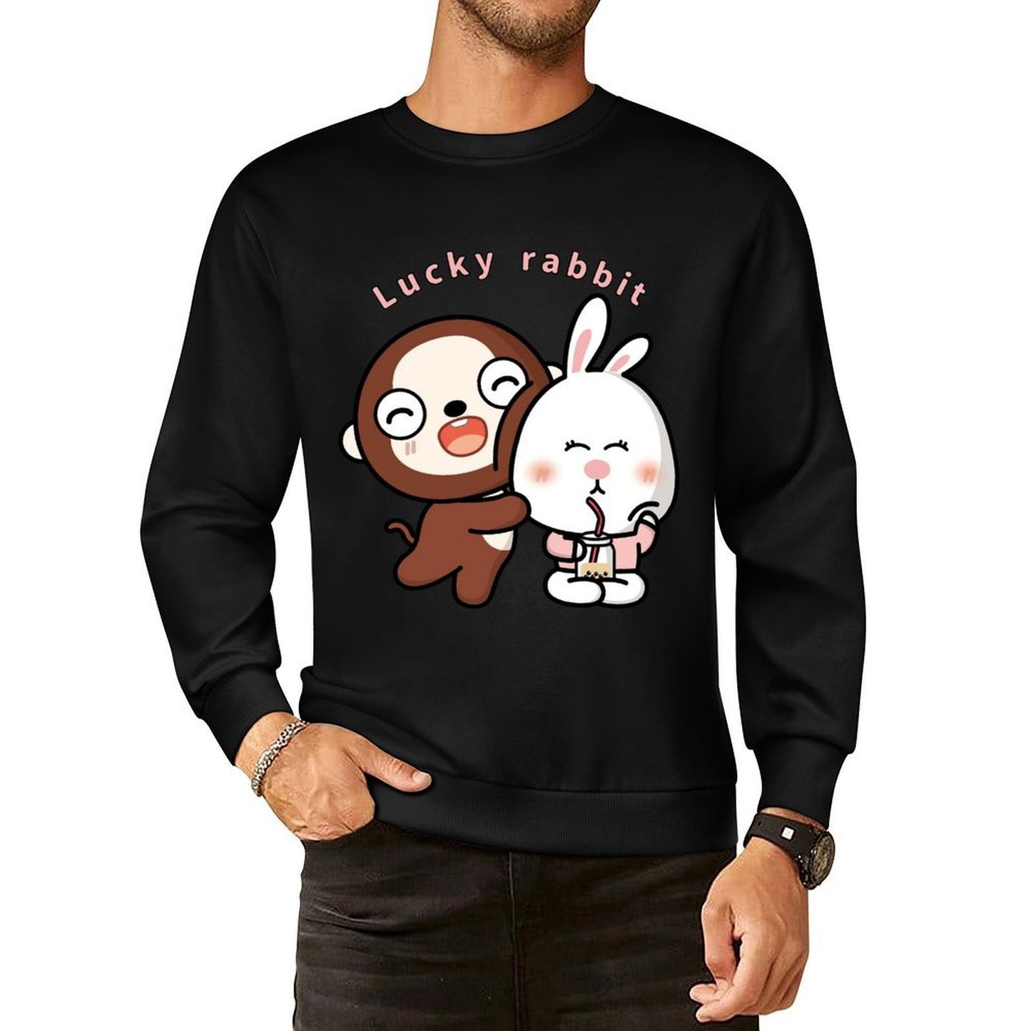 Front Patterned Long Sleeve TopIndoor Soft-Touch