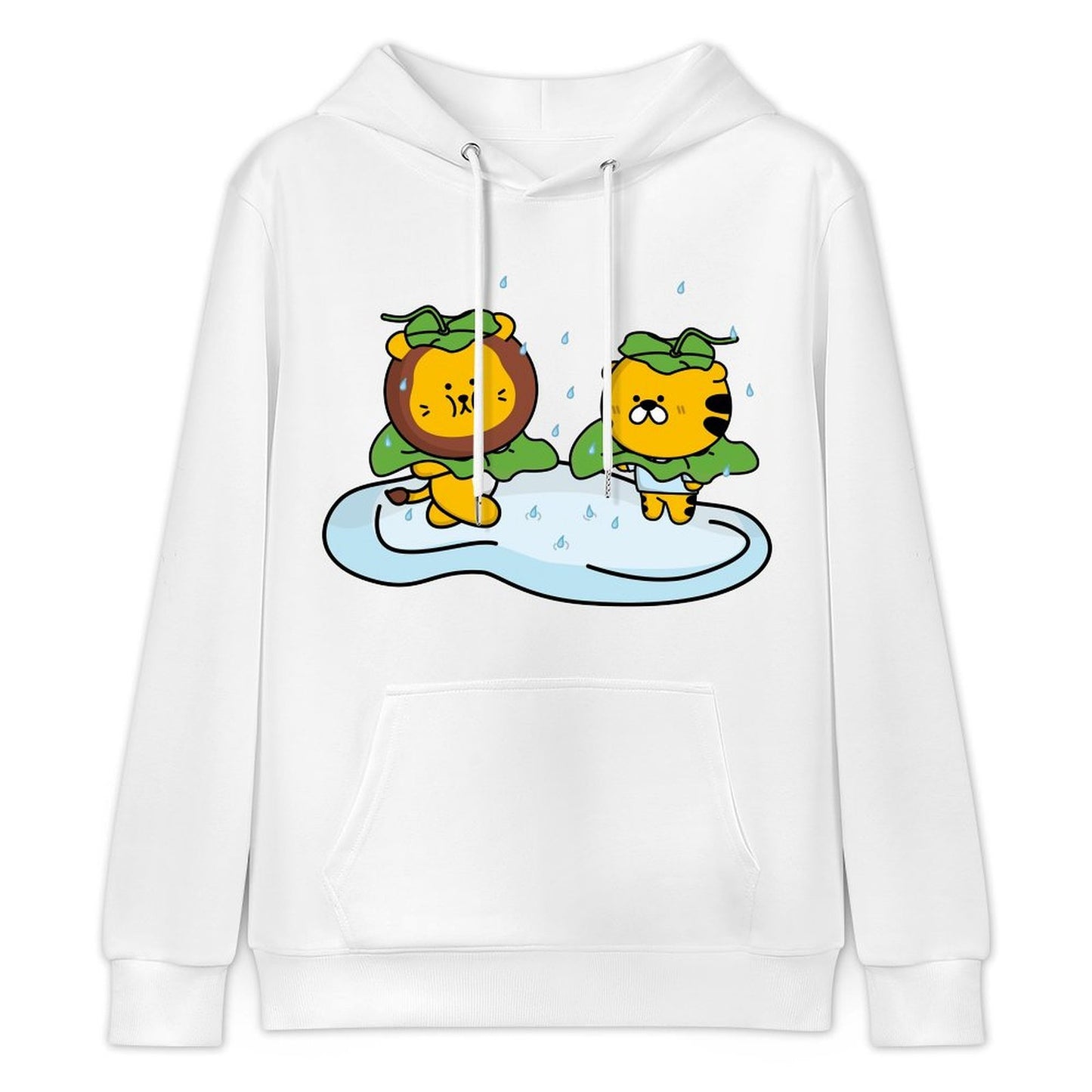 Sleek Neat Front Graphic Hoodies