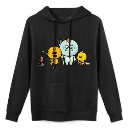 Minimalist Relaxed Fit Front Graphic Hoodies