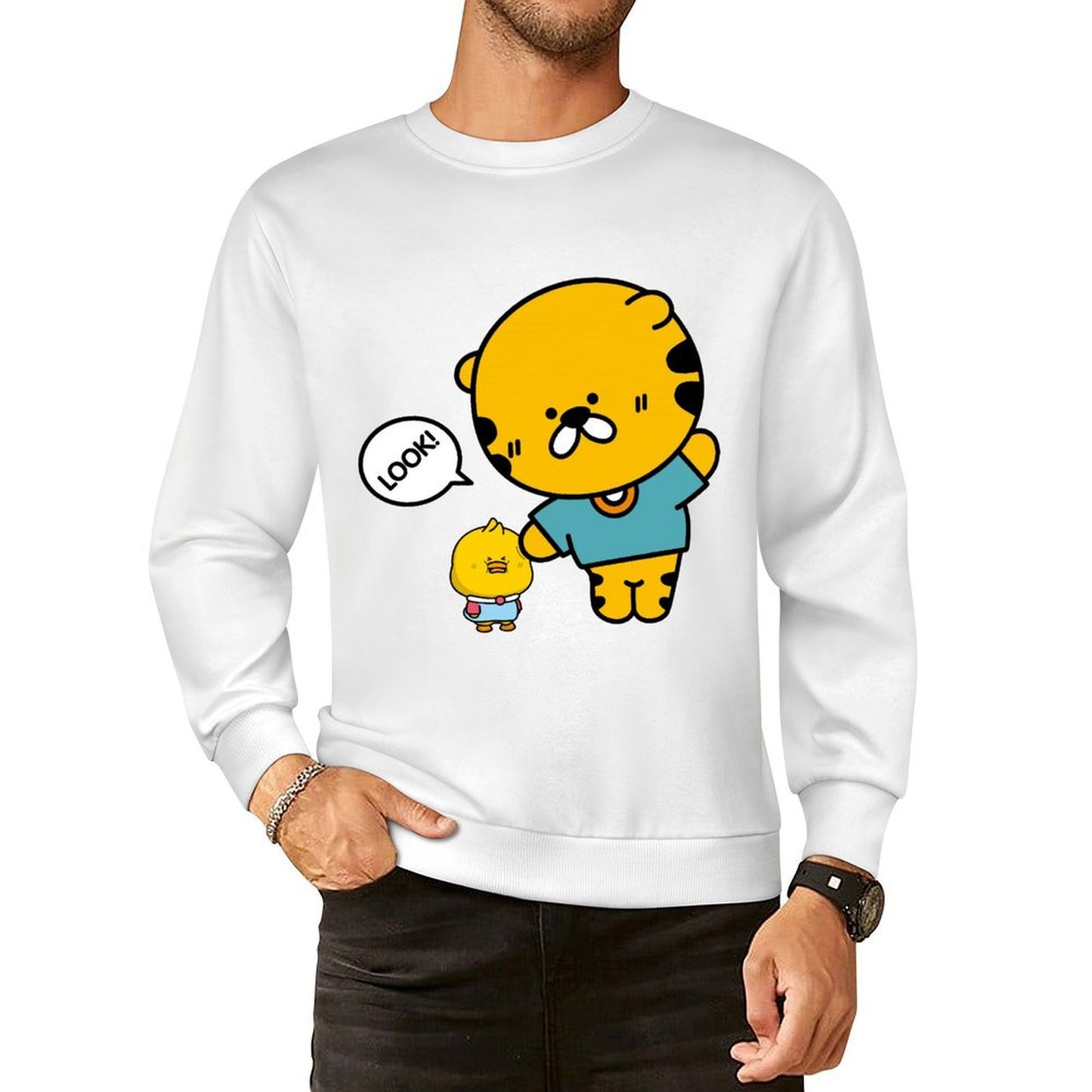 Front Patterned Long Sleeve TopRegular On-Demand