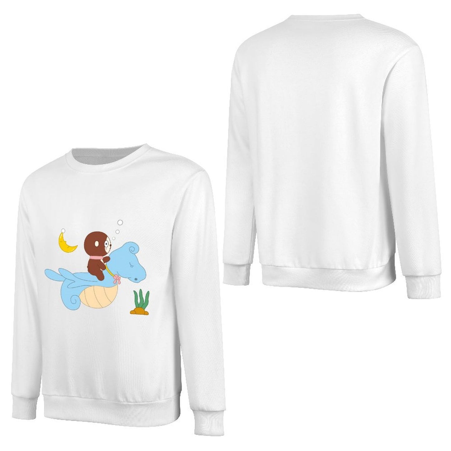 Front Patterned Long Sleeve TopClassicLine EverydayComfort