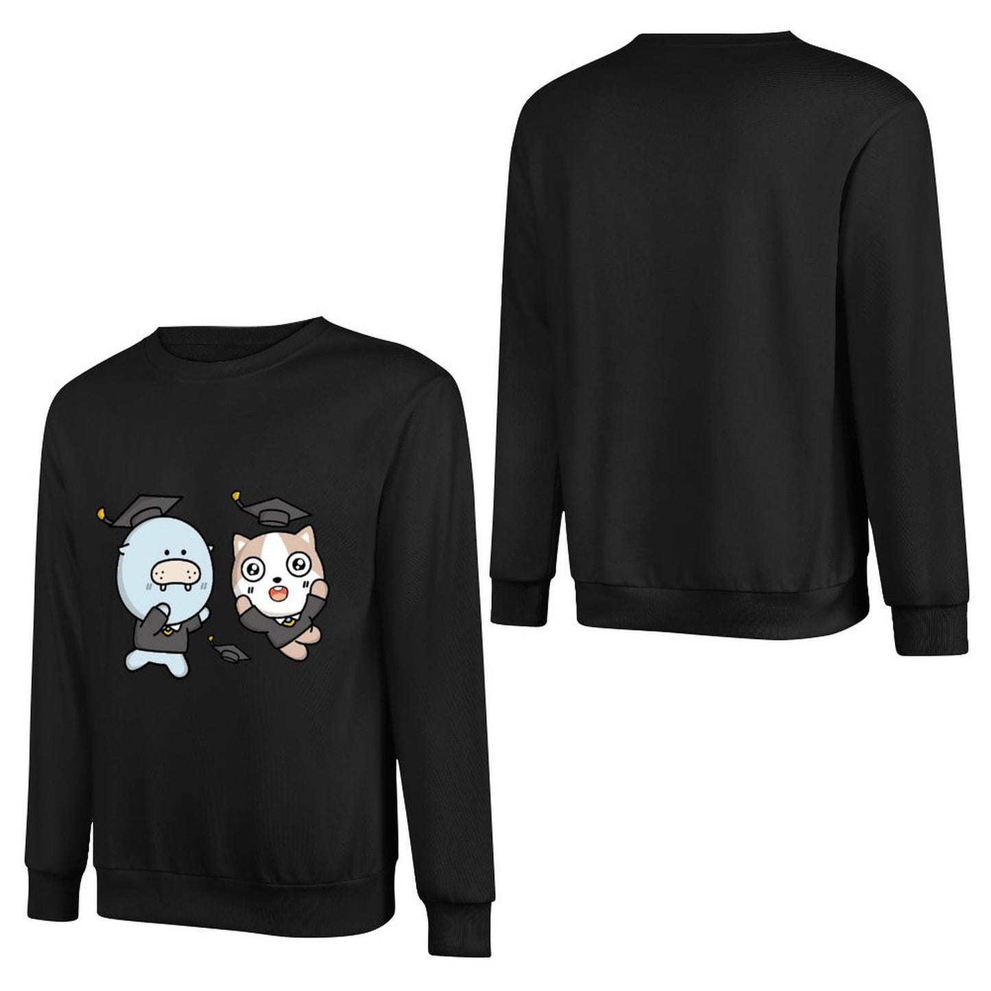 Front Patterned Long Sleeve TopRegular Minimal