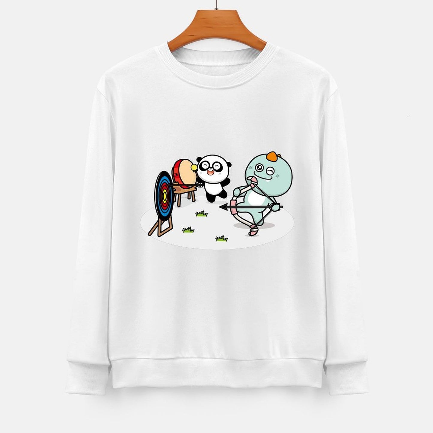 Front Patterned Long Sleeve TopMade-to-Order Double-Stitched