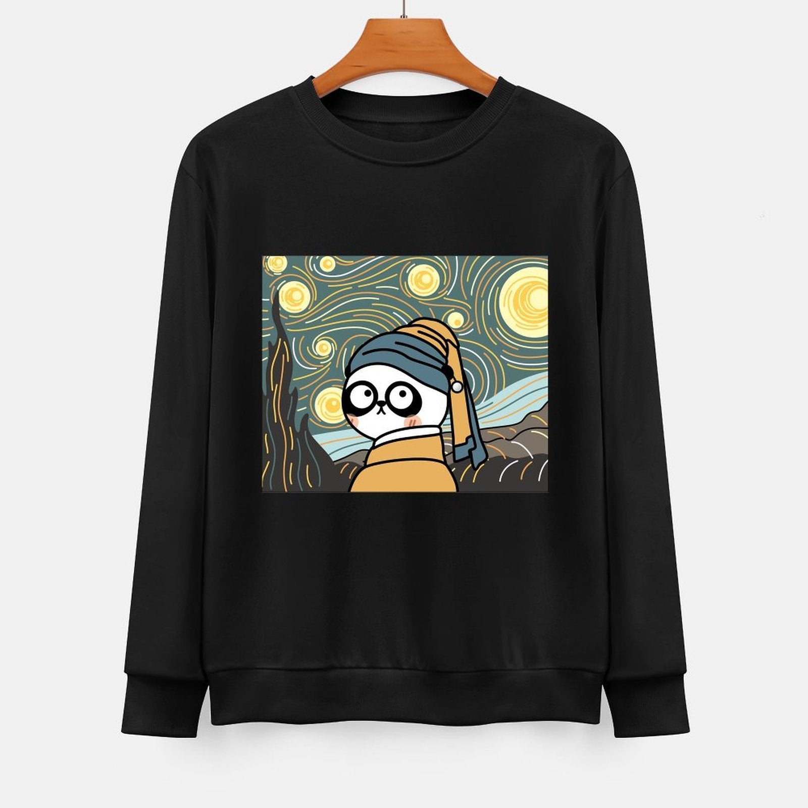  Front Patterned Long Sleeve TopBasicSeries Wrinkle-Free