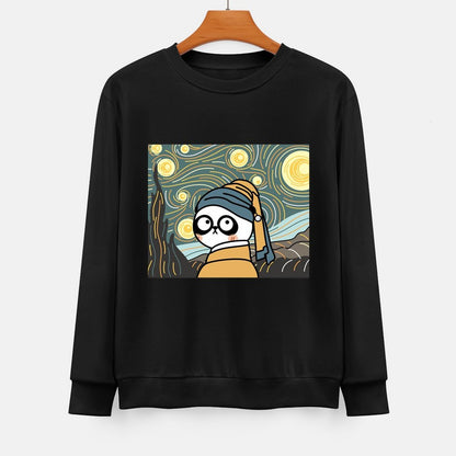  Front Patterned Long Sleeve TopBasicSeries Wrinkle-Free