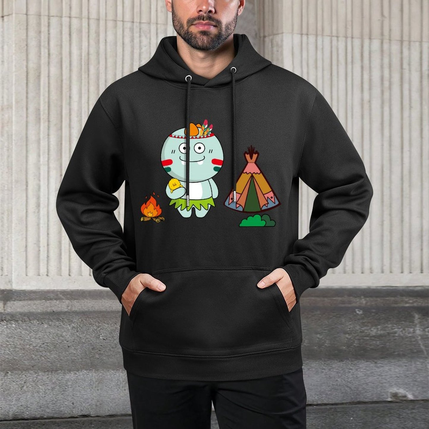 IPBR 250g Hooded Pocket Sweatshirt Front GraphicMen's Hooded  Sweatshirt4000771