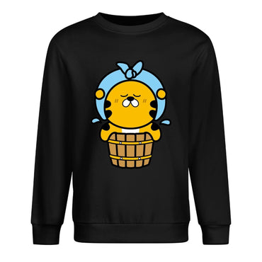 Front Patterned Long Sleeve TopCrew Neck SoftLine