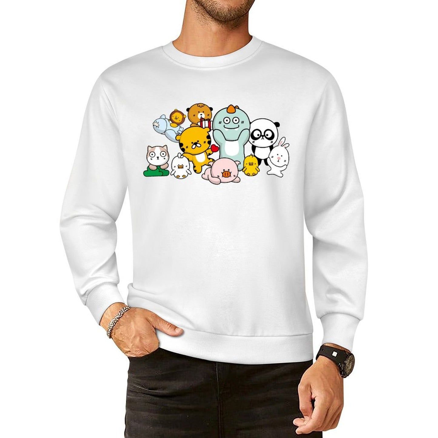 Front Patterned Long Sleeve TopBold Soft