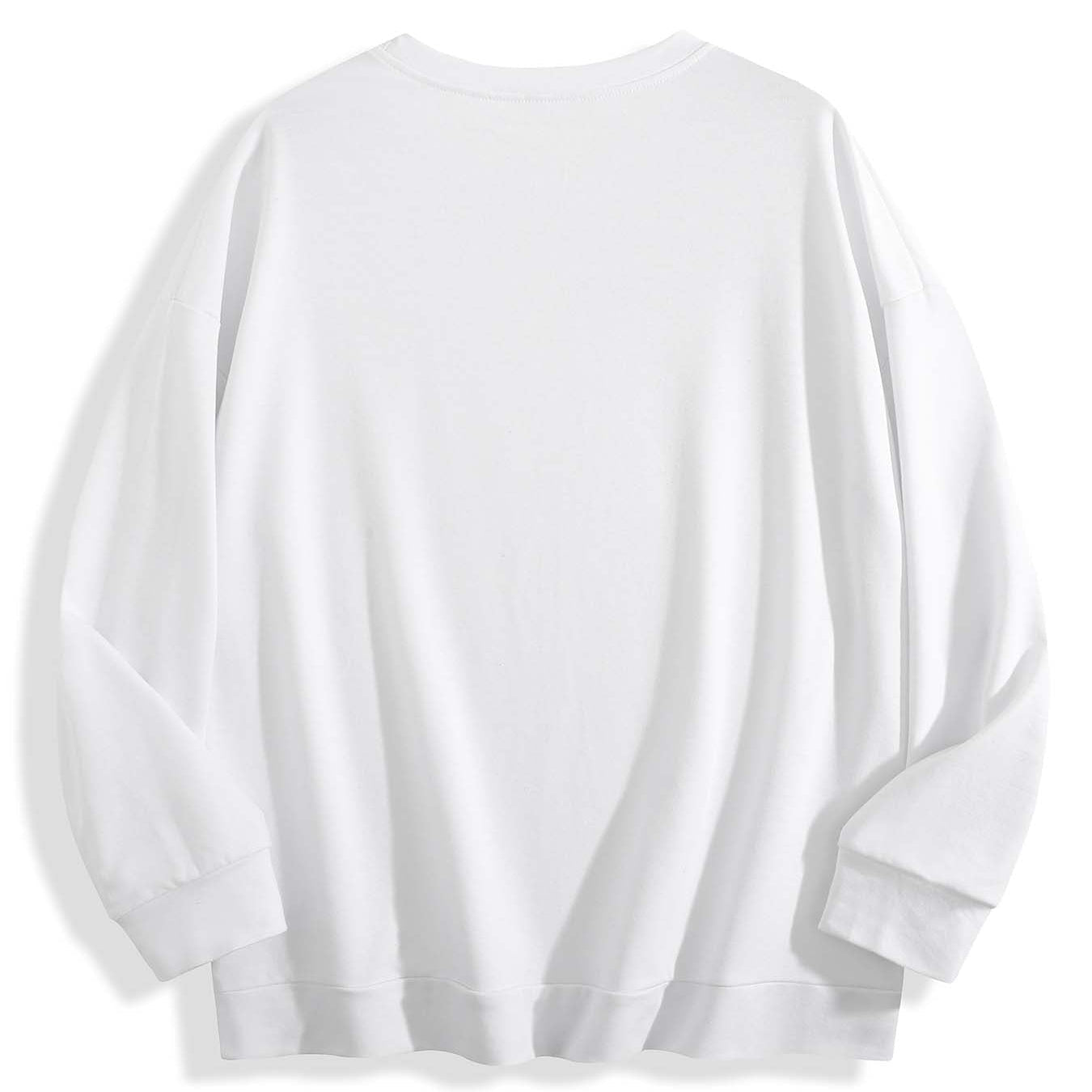 240g Crew Neck Sweatshirt - White-back