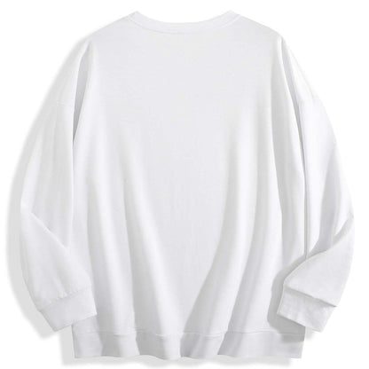 240g Crew Neck Sweatshirt - White-back