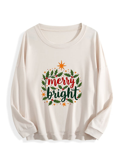 Customizable Christmas-themed long-sleeved Christmas Merry