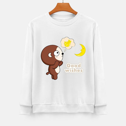 Front Patterned Long Sleeve TopClassicLine Fade-Proof