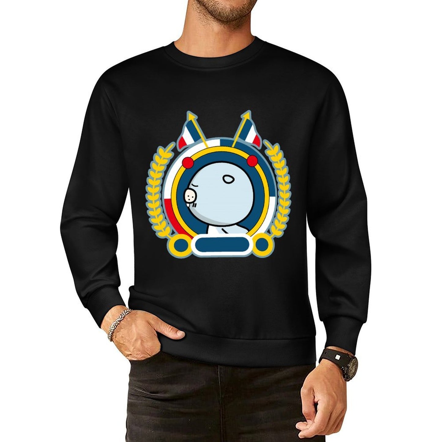 Front Patterned Long Sleeve TopDesign-Your-Own Neat