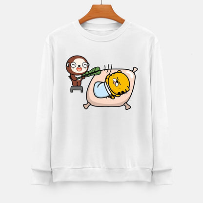 Front Patterned Long Sleeve TopSharp Cotton