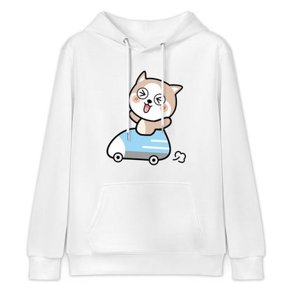 Crisp Print Basic Front Graphic Hoodies