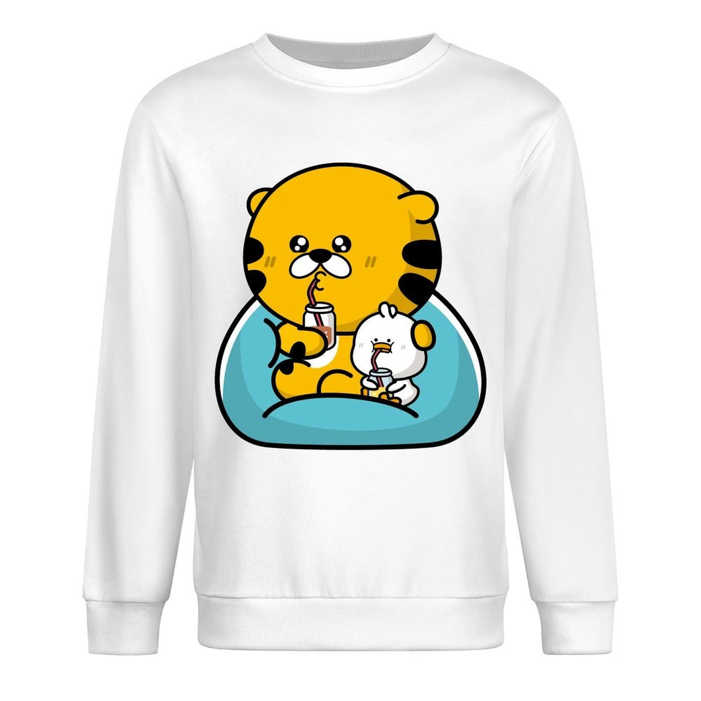 Front Patterned Long Sleeve TopClassicStyle Fade-Proof