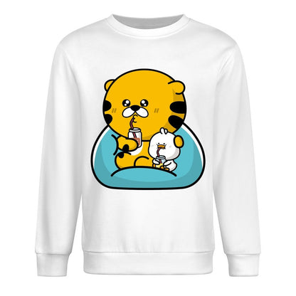 Front Patterned Long Sleeve TopClassicStyle Fade-Proof