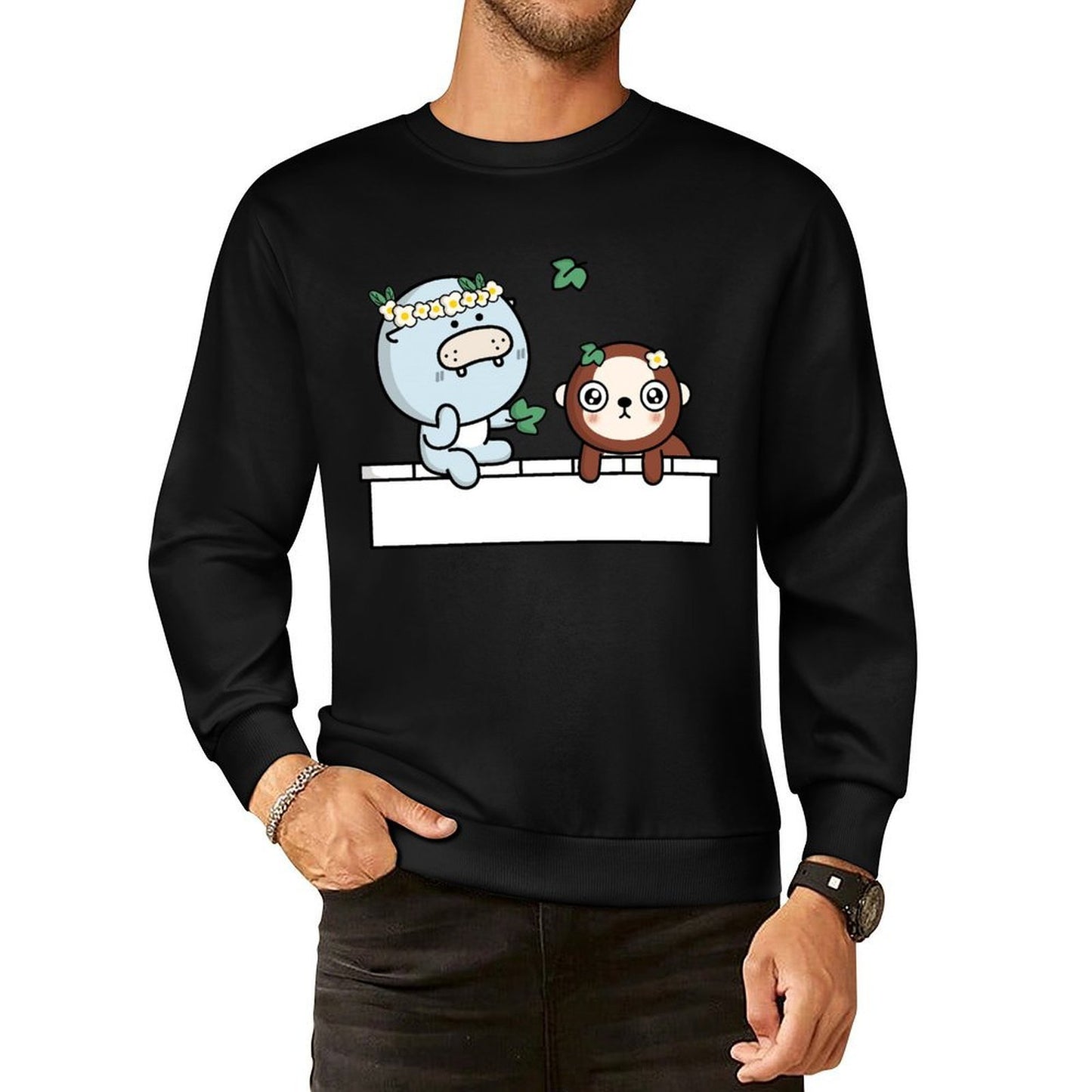 Front Patterned Long Sleeve TopNeutral CleanCut