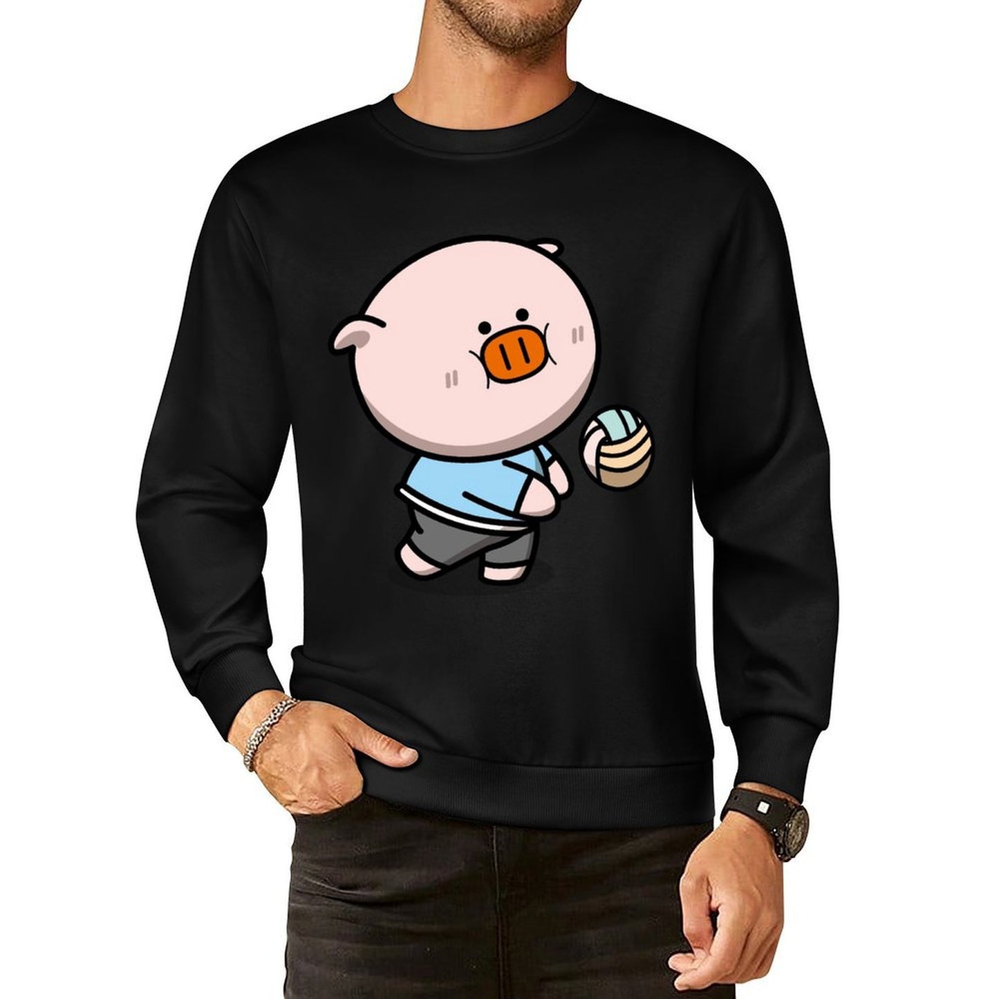 Front Patterned Long Sleeve TopSoftTouch Fitted