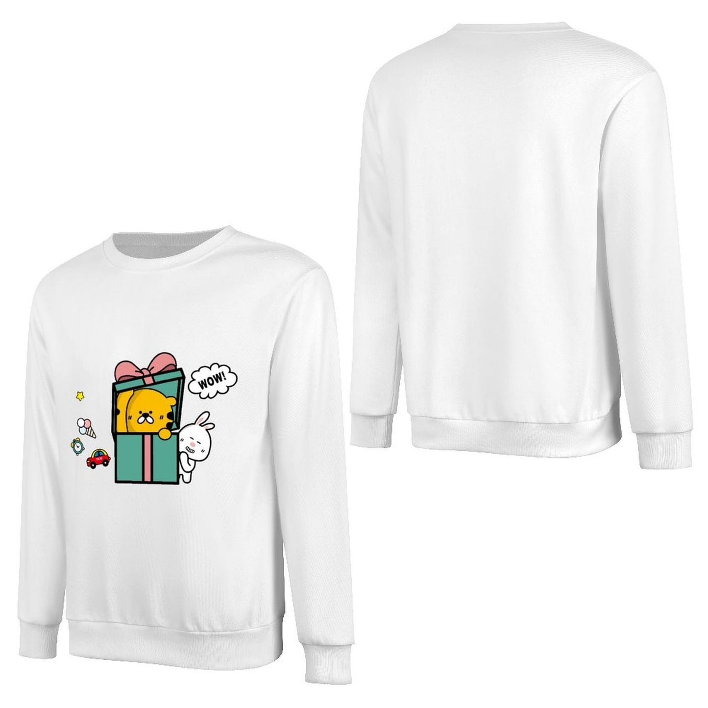 Front Patterned Long Sleeve TopSport Clean Edges