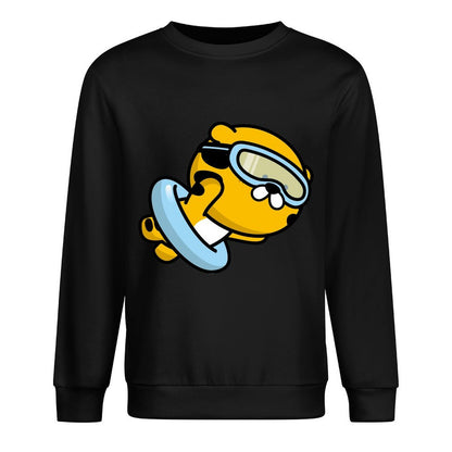 Front Patterned Long Sleeve TopClassicLine Relaxed Fit