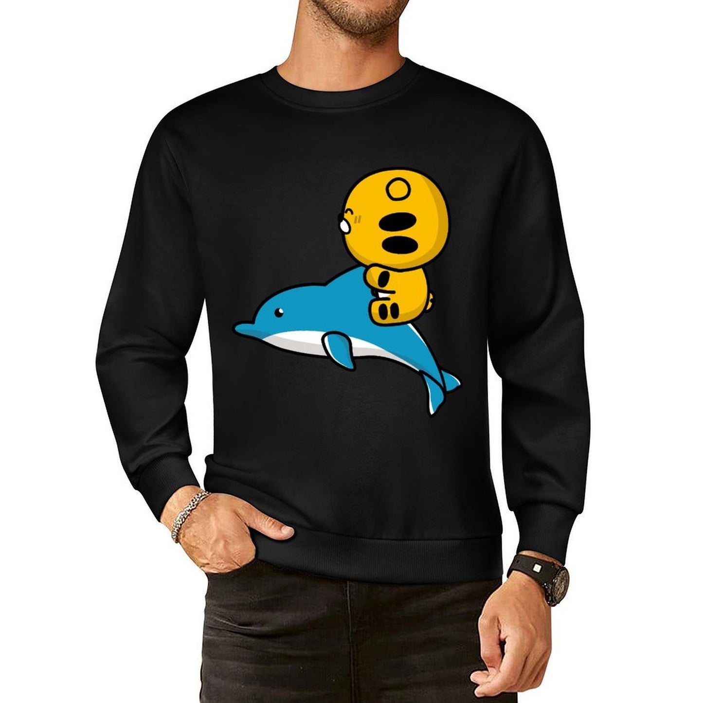 Front Patterned Long Sleeve TopOutdoor StreetFit