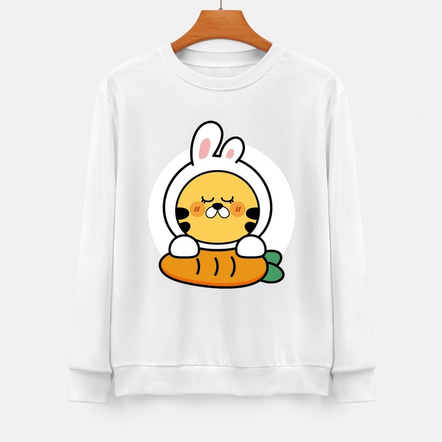 Front Patterned Long Sleeve TopPlain YearRound