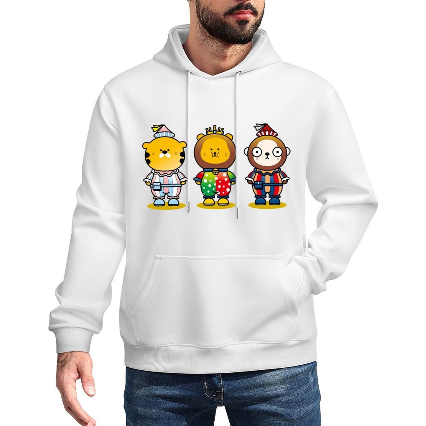 Eco-Conscious CleanCut Front Graphic Hoodies