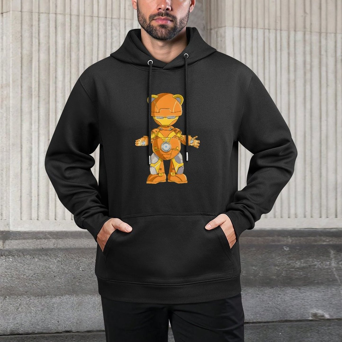 IPIB 250g Hooded Pocket Sweatshirt Front GraphicMen's Hooded  Sweatshirt6000061-3
