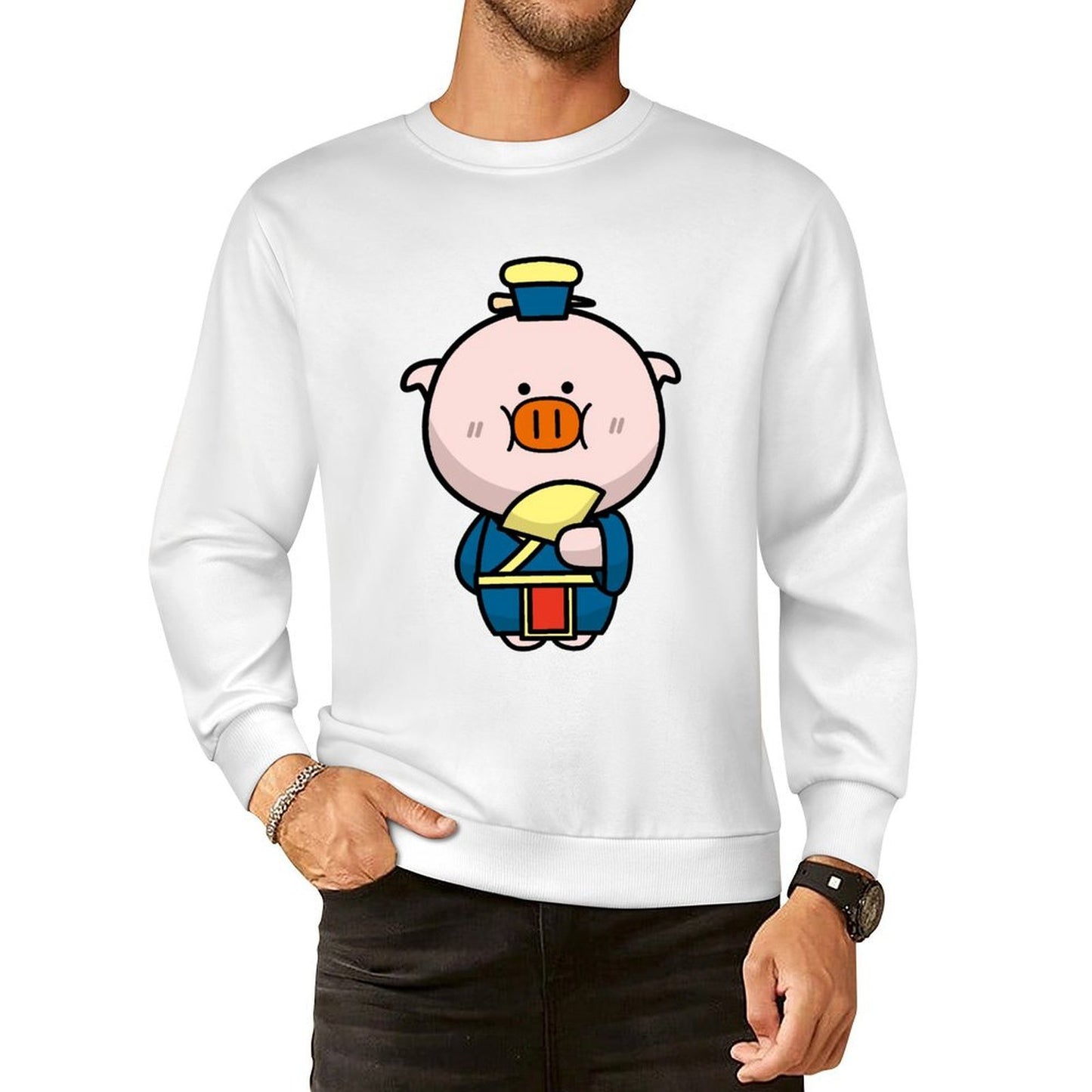 Front Patterned Long Sleeve TopMade-to-Order Premium