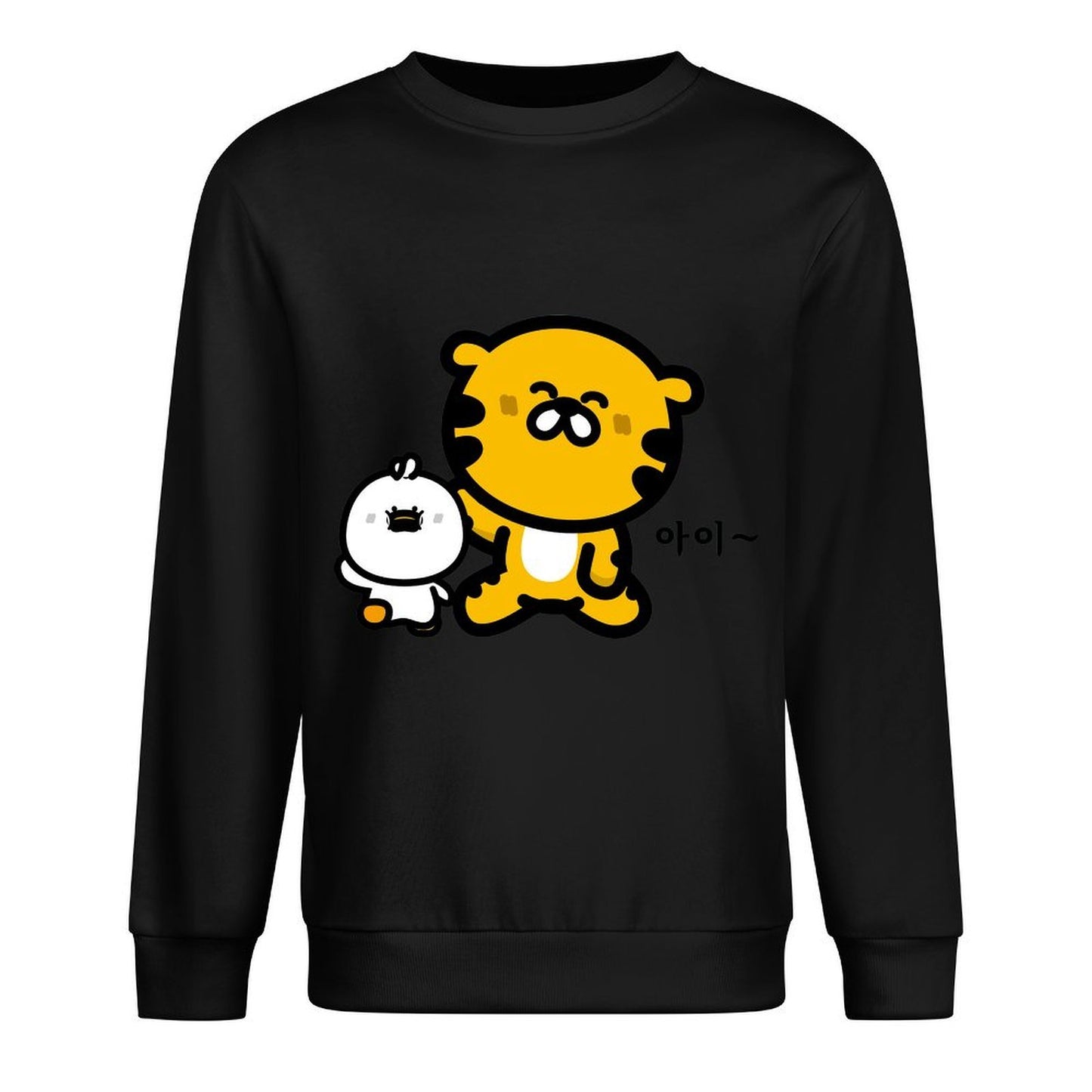 Front Patterned Long Sleeve TopIndoor Fade-Resistant