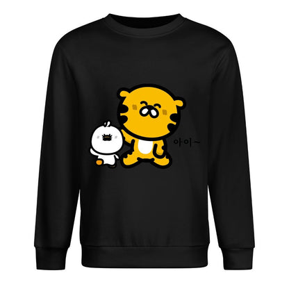 Front Patterned Long Sleeve TopIndoor Fade-Resistant