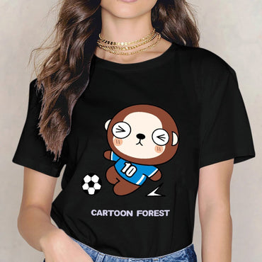 Shrink-Resistant Lightweight Front Graphic T-shirt