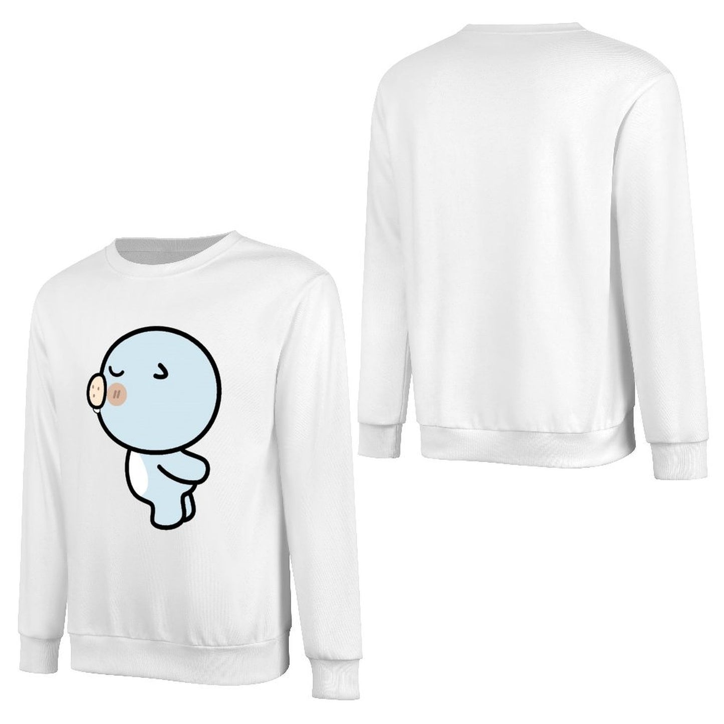 Front Patterned Long Sleeve TopSleek Heat-Transfer